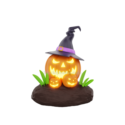 3D Halloween Holiday Celebration SpookyIllustration (1)