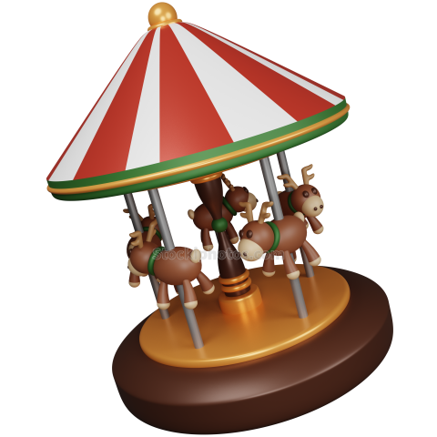 3D Christmas Holiday and Festives Season Illustration icon Carrousel 2