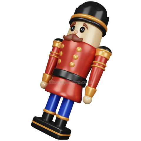 3D Christmas Holiday and Festives Season Illustration icon Nutcracker 2