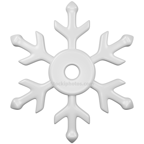 3D Christmas Holiday and Festives Season Illustration icon Snowflake 1