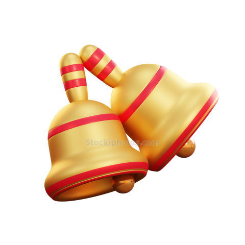 3D Christmas Holiday and Festive Season Illustration icon Bell