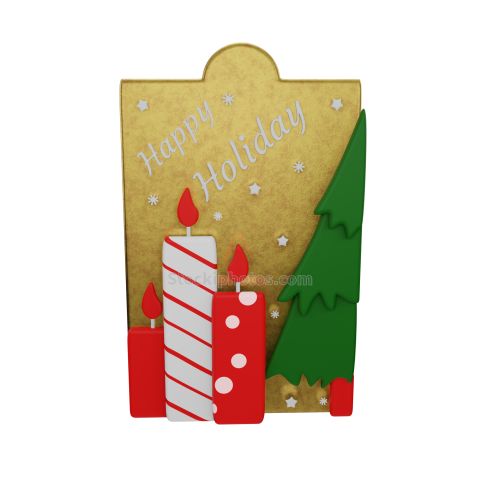 3D Christmas Holiday and Festive Season Illustration icon Sticker 011