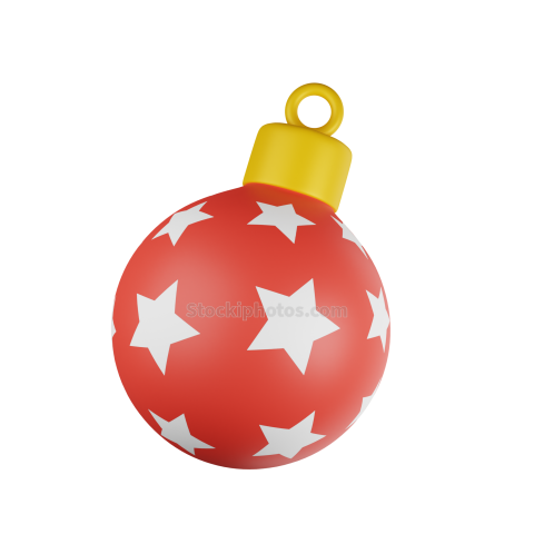 3D Christmas Holiday Illustration baubles