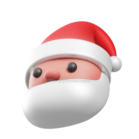 3D Christmas Holiday and Festive Season Illustration icon Santa 2