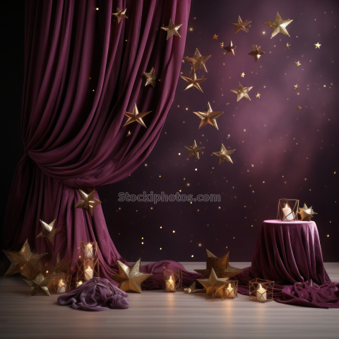 Mulberry Midnight Celebration Background Decoration (11)