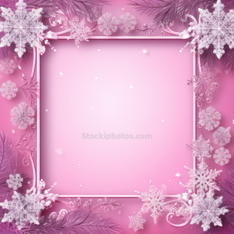 Winter Frames Pink Christmas Background (6)