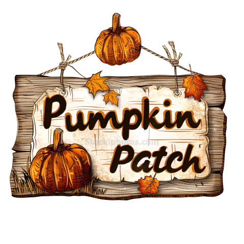 The Fall October Autumn Wooden Signs Clipart (18)