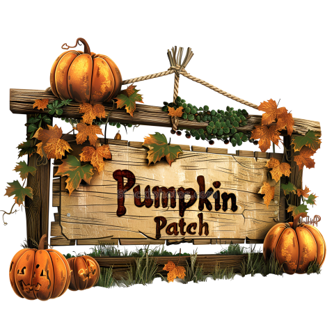 The Fall October Autumn Wooden Signs Clipart (21)