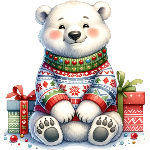 Winter Wonderland Bear Christmas Bear Polar winter bear 4