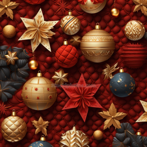 3D Christmas Festive Holidays Decoration Background (1)