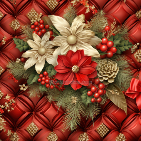 3D Christmas Festive Holidays Decoration Background (3)