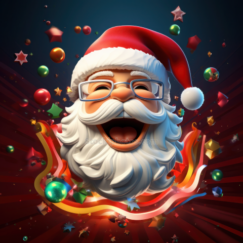 3D Christmas Festive Holidays Decoration Santa Character Illustration (4)