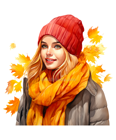 Cozy Autumn Sublimation Fall Clipart Illustration (19)